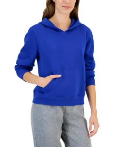 ID Ideology Women's Solid Sweatshirt Hoodie, Regular & Petites -Anne Klein Sales Store 22596377 fpx