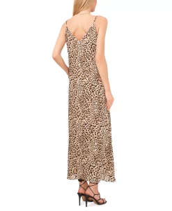 Vince Camuto Women's Printed V-Neck Midi Slip Dress -Anne Klein Sales Store 22598218 fpx