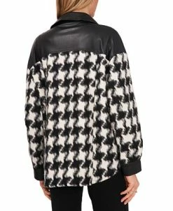 Vince Camuto Women's Printed Faux-Leather Trim Shirt Jacket -Anne Klein Sales Store 22599698 fpx