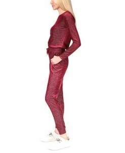 Michael Kors Women's Velvet Shimmery Long-Sleeve Top -Anne Klein Sales Store 22607678 fpx