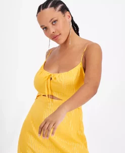 Bar III Women's Front-Cutout Tiered Tie-Neck Dress, Created For Macy's -Anne Klein Sales Store 22627055 fpx