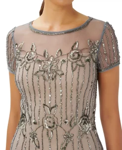 Papell Studio Women's Beaded Short-Sleeve Cocktail Dress -Anne Klein Sales Store 22628883 fpx
