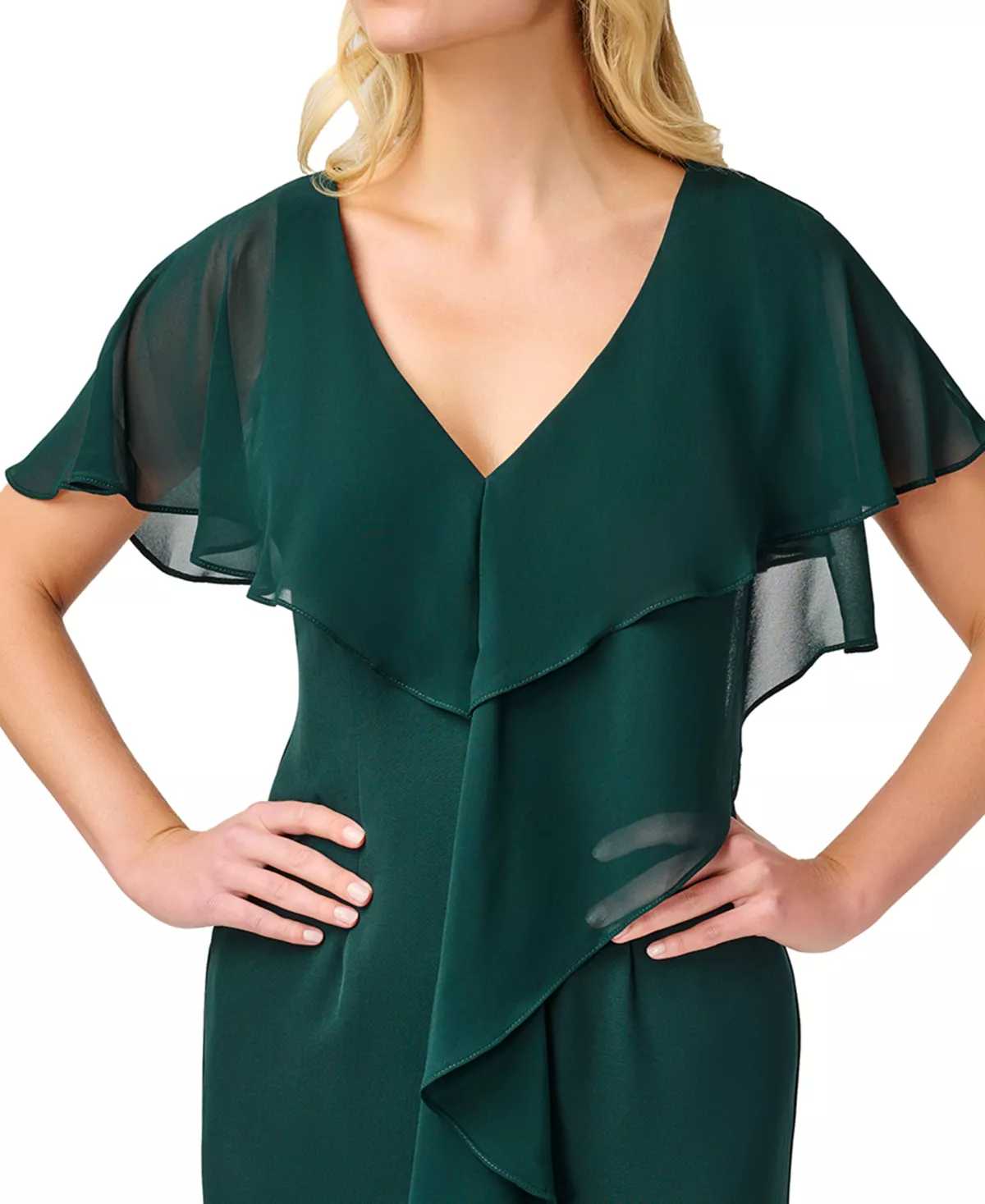 Adrianna Papell Ruffled High-Low Gown 3 Adrianna Papell Ruffled High-Low Gown - Image 3