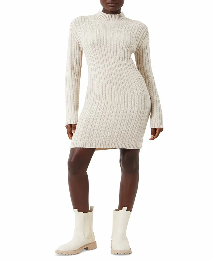 French Connection Women's Cable-Knit Long-Sleeve Dress 1 French Connection Women's Cable-Knit Long-Sleeve Dress