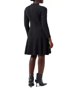 French Connection Women's Mari Ribbed Long-Sleeve Dress -Anne Klein Sales Store 22636176 fpx