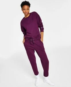 Champion Women's Powerblend Fleece Crewneck Sweatshirt & Sweatpant Joggers
