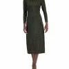 Anne Klein Women's Lurex-Knit Twist-Neck Midi Dress