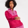 ID Ideology Women's Relaxed Colorblocked Zip Sweatshirt Pullover, Created For Macy's