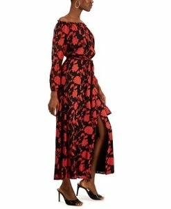 INC International Concepts Women's Floral-Print Off-The-Shoulder Maxi Dress, Created For Macy's -Anne Klein Sales Store 22676493 fpx