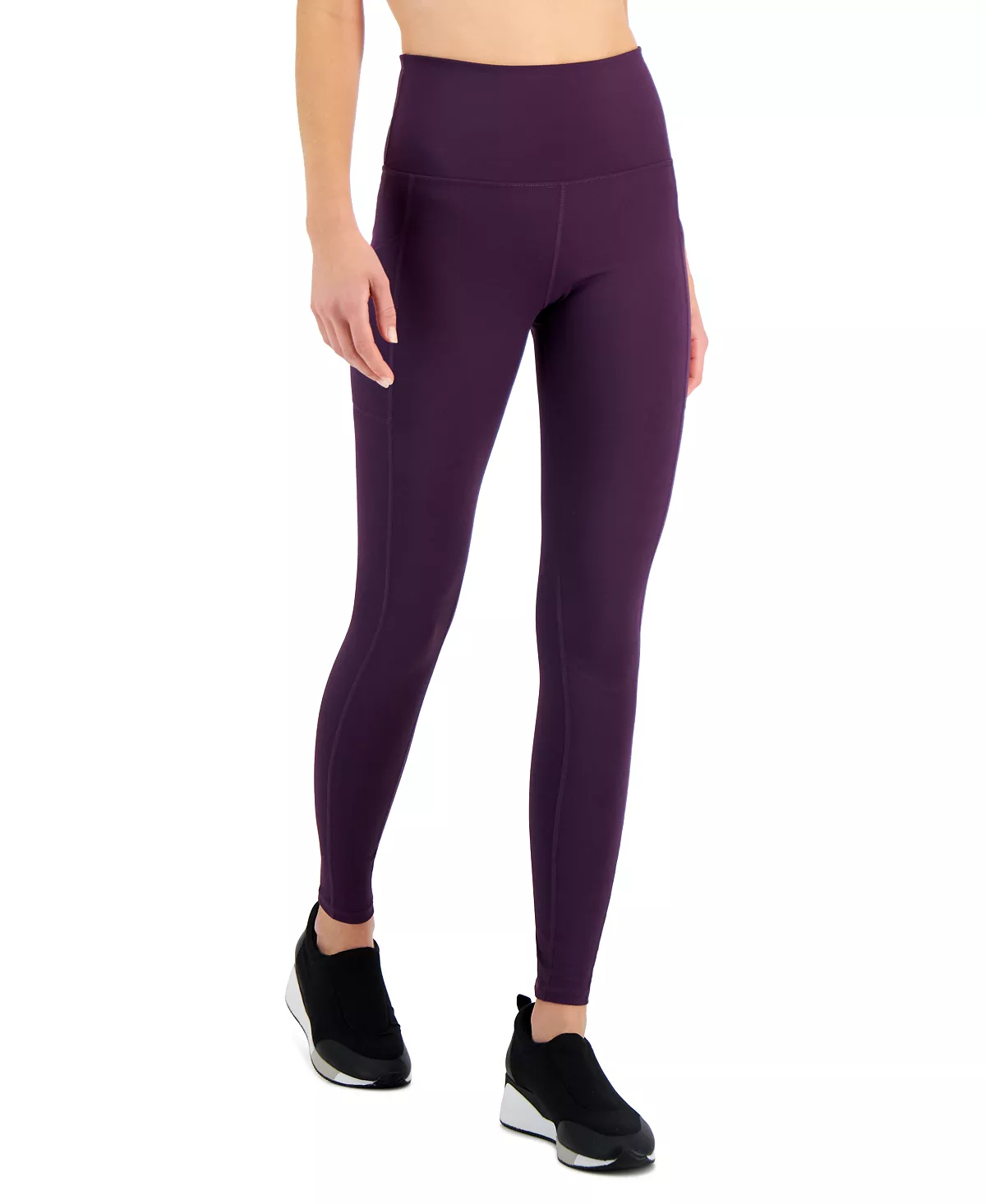ID Ideology Petite Compression Pocket Full-Length Leggings, Created For Macy's 8 ID Ideology Petite Compression Pocket Full-Length Leggings, Created For Macy's - Image 8
