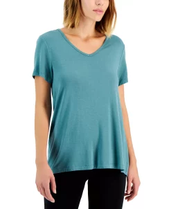 ID Ideology Women's V-Neck T-Shirt, Created For Macy's -Anne Klein Sales Store 22677841 fpx