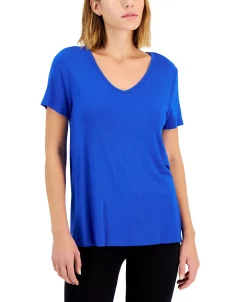 ID Ideology Women's V-Neck T-Shirt, Created For Macy's -Anne Klein Sales Store 22677843 fpx