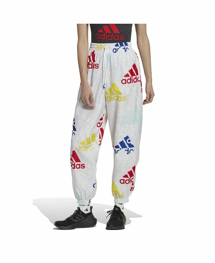 ADIDAS Women's Essentials Multi-Colored Loose Fit Woven Pants 1 ADIDAS Women's Essentials Multi-Colored Loose Fit Woven Pants