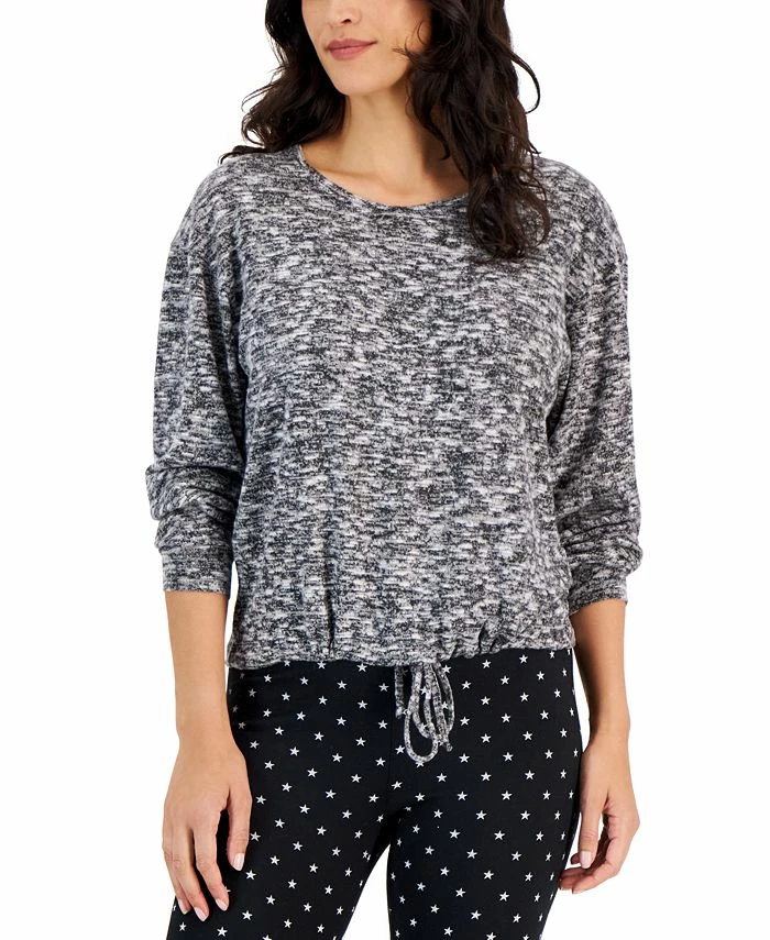 Style & Co Women's Cozy Cinch-Waist Scoop-Neck Top, Created For Macy's 1 Style & Co Women's Cozy Cinch-Waist Scoop-Neck Top, Created For Macy's