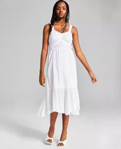 And Now This Women's Cotton Sleeveless Tiered Dress