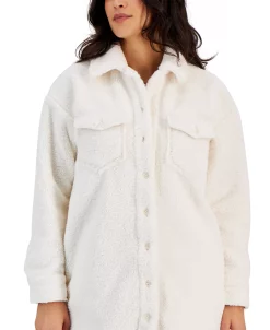 Style & Co Women's Faux-Sherpa Shacket, Created For Macy's -Anne Klein Sales Store 22721024 fpx