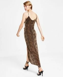 Bar III Women's Twisted Glitter-Knit Faux-Wrap Dress, Created For Macy's -Anne Klein Sales Store 22723391 fpx