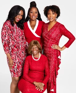 Kasper Lace Surplice V-Neck Ruffled Maxi Dress -Anne Klein Sales Store 22723961 fpx