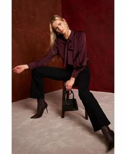 CeCe Women's Long Sleeve Button-Up Bow Blouse -Anne Klein Sales Store 22724127 fpx