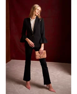 CeCe Women's Ruffle Sleeve Welt Pocket Blazer -Anne Klein Sales Store 22729284 fpx