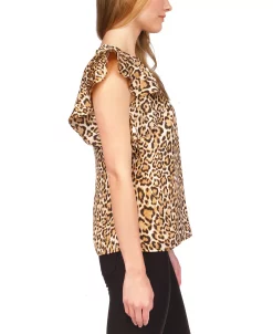 Michael Kors Women's Wildcat Printed Ruffled Top 8 Michael Kors Women's Wildcat Printed Ruffled Top -Anne Klein Sales Store 22731339 fpx