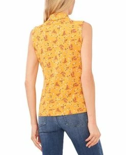 CeCe Women's Mock Neck Sleeveless Blossom Top -Anne Klein Sales Store 22732465 fpx