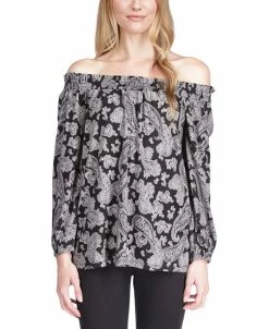 Michael Kors Women's Paisley Off-The-Shoulder Top