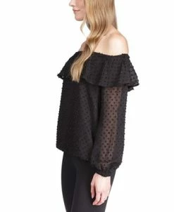 Michael Kors Women's Clip-Dot Off-The-Shoulder Top, Regular & Petite -Anne Klein Sales Store 22732718 fpx