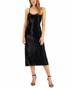 Anne Klein Women's Sequined Midi Slipdress