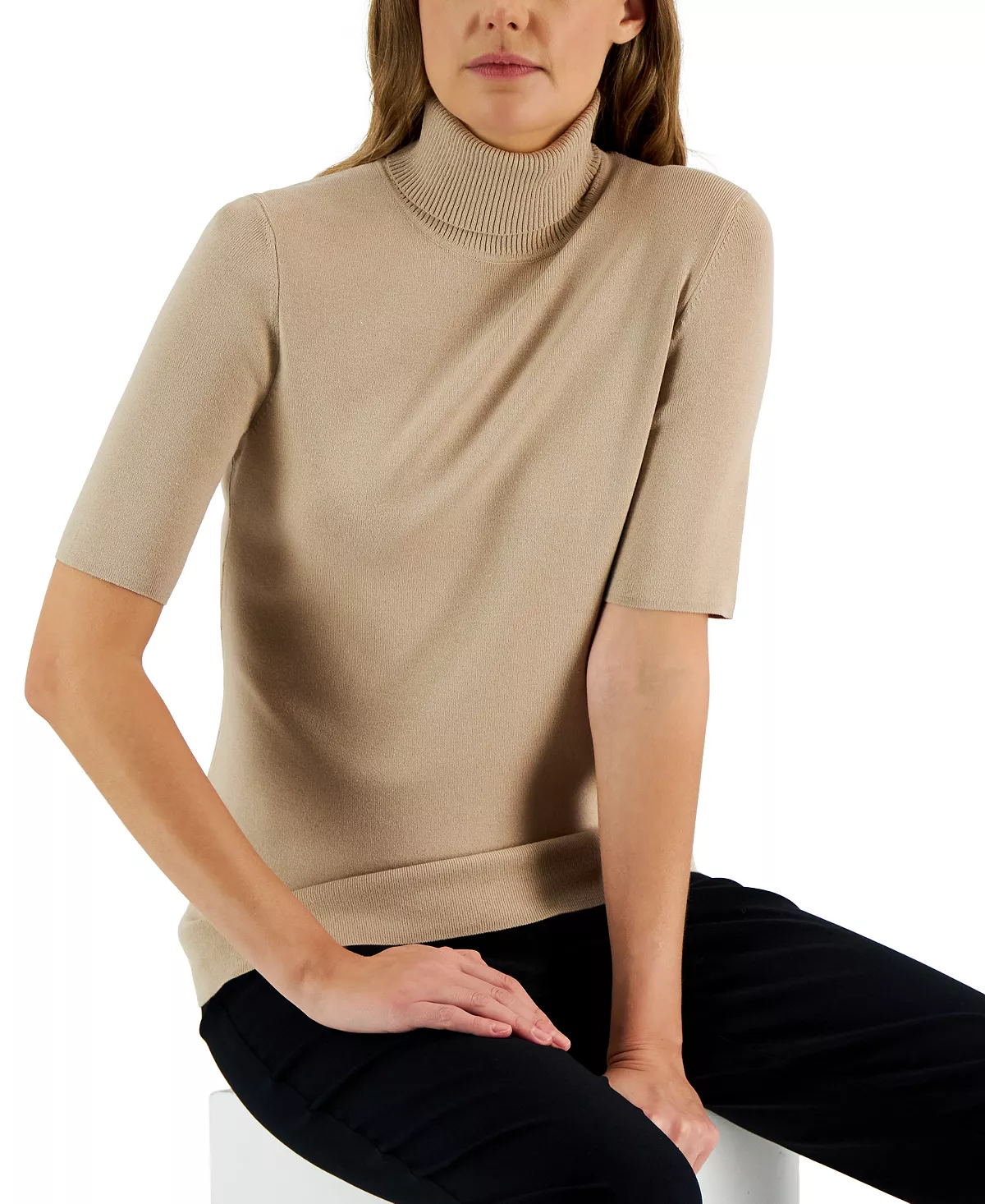 Anne Klein Women's Half-Sleeve Turtleneck Top 8 Anne Klein Women's Half-Sleeve Turtleneck Top - Image 8