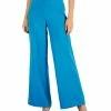 Anne Klein Montreal Satin High-Rise Side-Zip Wide-Leg Pants