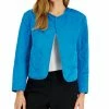 Anne Klein Women's Diamond-Quilted Collarless Jacket