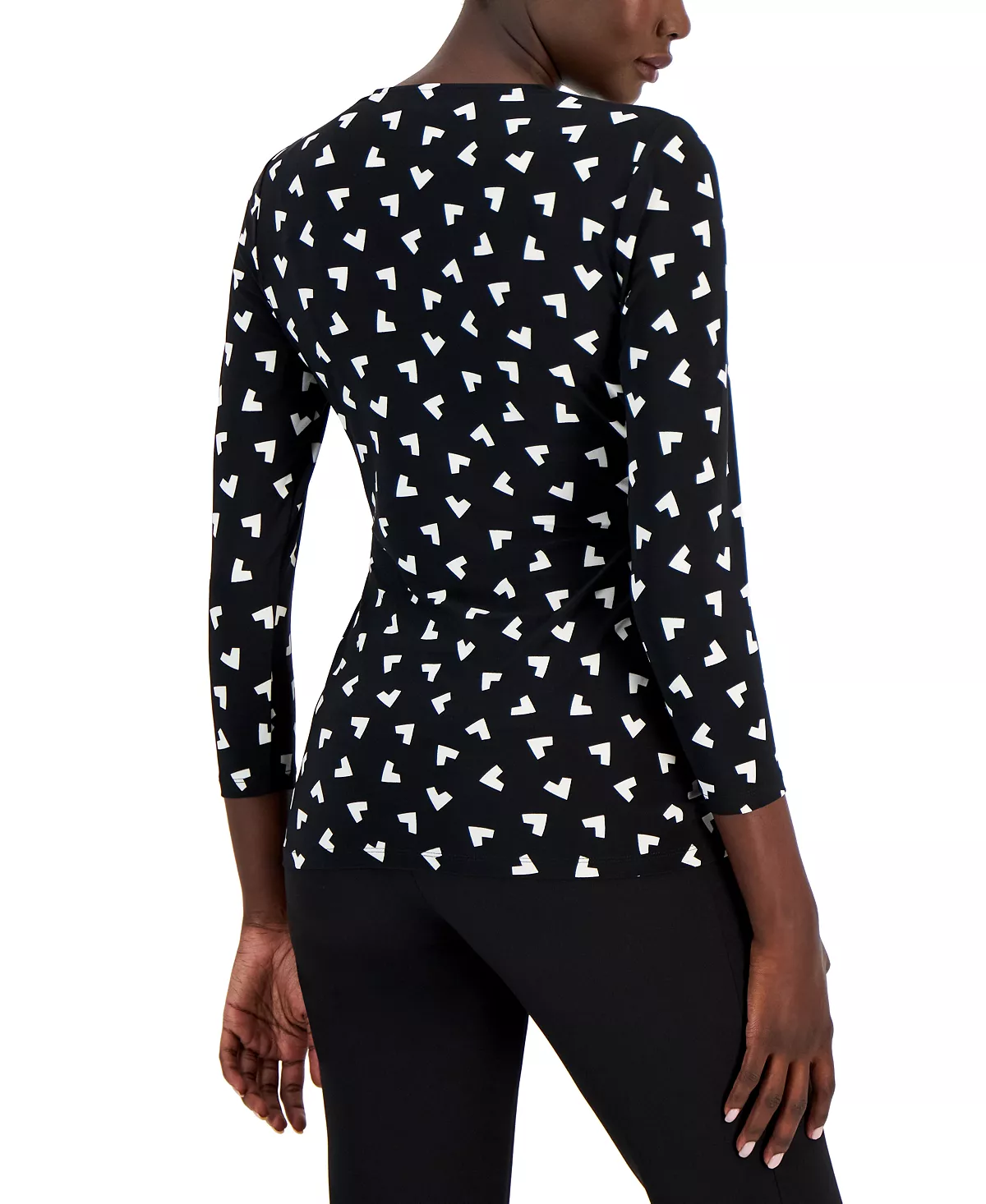 Anne Klein Printed Tie-Waist Top 5 Anne Klein Printed Tie-Waist Top - Image 5