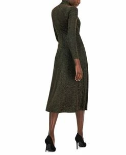 Anne Klein Women's Lurex-Knit Twist-Neck Midi Dress -Anne Klein Sales Store 22767956 fpx