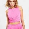 Bar III Women's Cropped Sleeveless Crossover Crop Top, Created For Macy's