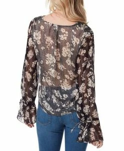 Jessica Simpson Women's Aurora Floral-Print Sheer-Back Top -Anne Klein Sales Store 22777571 fpx