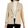 Anne Klein Women's Faux Double-Breasted Scuba-Suede Jacket