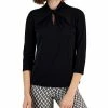 Anne Klein Women's Twist-Neck 3/4-Sleeve Top