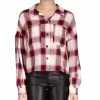 Sanctuary Plaid Flannel Button Down Top