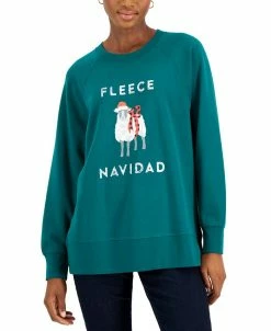 Style & Co Holiday Graphic Sweatshirt, Created For Macy's