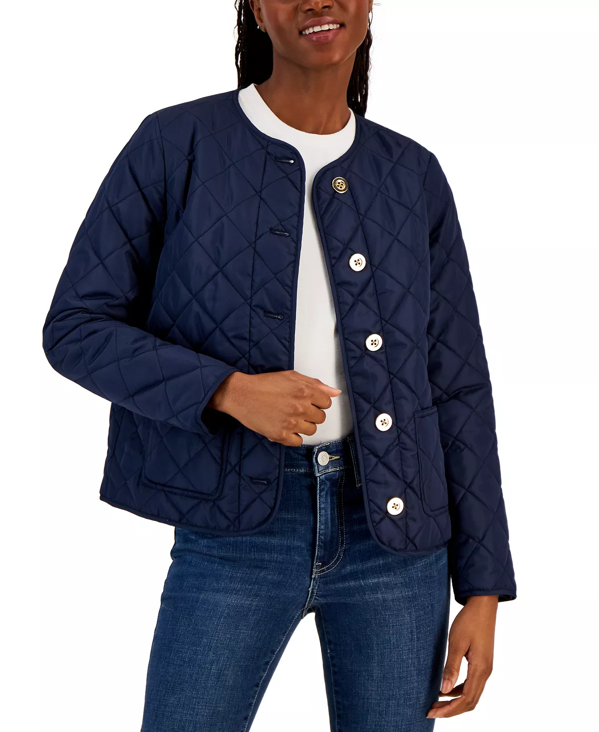Charter Club Women's Quilted Patch-Pocket Jacket, Created For Macy's 5 Charter Club Women's Quilted Patch-Pocket Jacket, Created For Macy's - Image 5