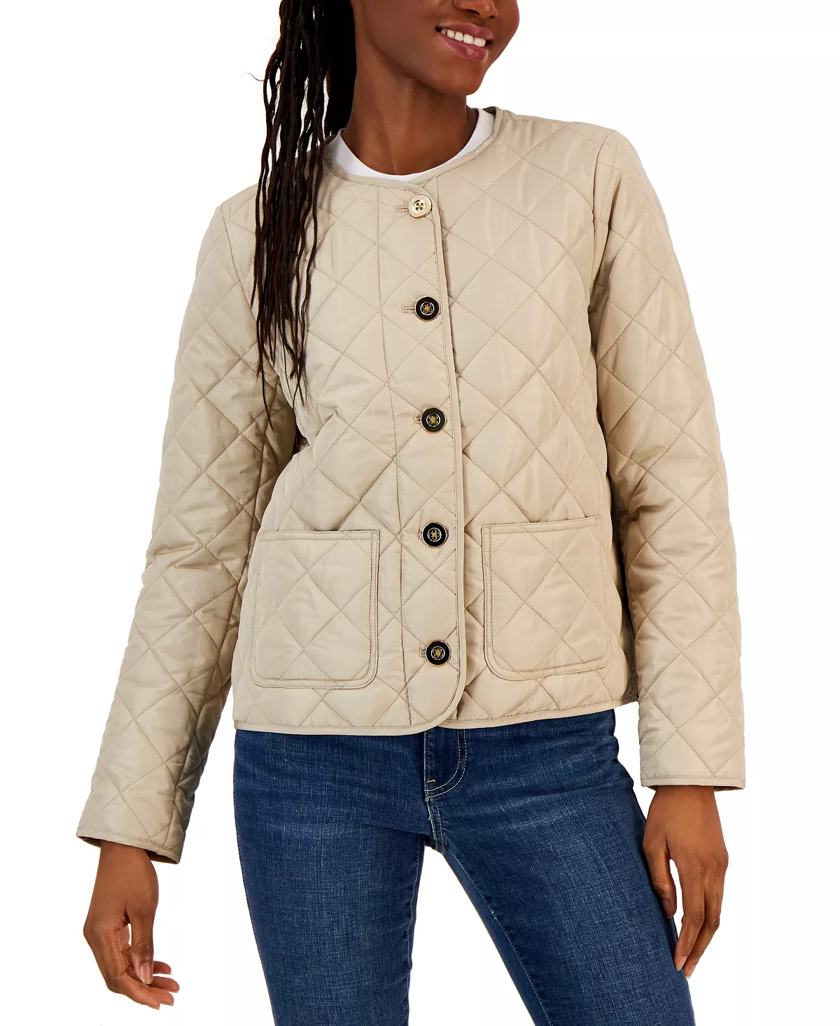 Charter Club Women's Quilted Patch-Pocket Jacket, Created For Macy's 3 Charter Club Women's Quilted Patch-Pocket Jacket, Created For Macy's - Image 3