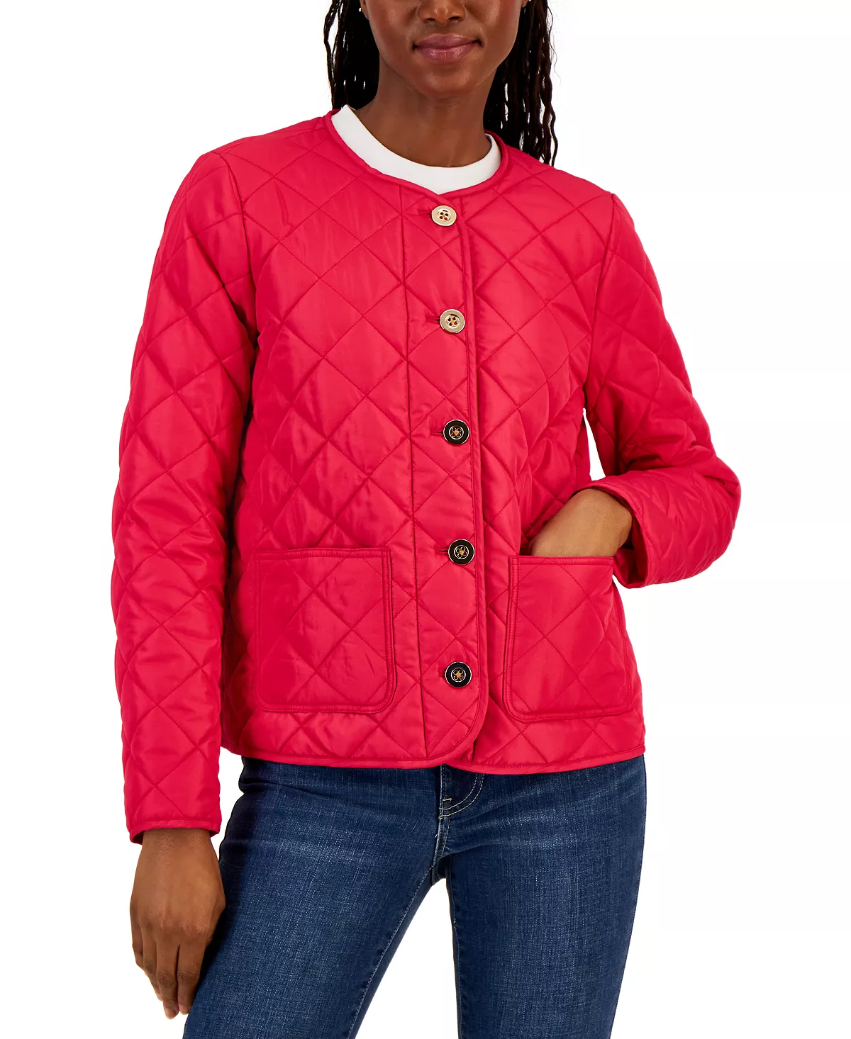Charter Club Women's Quilted Patch-Pocket Jacket, Created For Macy's 1 Charter Club Women's Quilted Patch-Pocket Jacket, Created For Macy's
