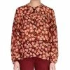 Sanctuary Floral Button Front Yoke Tie Blouse
