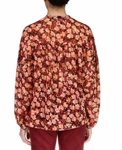 Sanctuary Floral Button Front Yoke Tie Blouse 5 Sanctuary Floral Button Front Yoke Tie Blouse -Anne Klein Sales Store 22782263 fpx