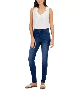 INC International Concepts Women's Ruffle Tiered V-Neck Sleeveless Top, Created For Macy's -Anne Klein Sales Store 22782959 fpx