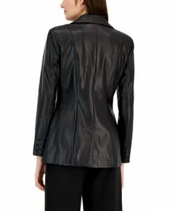 INC International Concepts Women's Faux Leather Single-Breasted Blazer, Created For Macy's -Anne Klein Sales Store 22783644 fpx