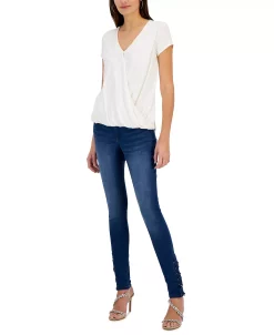 INC International Concepts Women's Draped Surplice Top, Created For Macy's -Anne Klein Sales Store 22783883 fpx