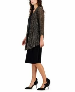 Connected Women's Jersey-Knit Dress & 3/4-Sleeve Jacket -Anne Klein Sales Store 22791723 fpx