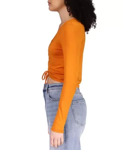 Sanctuary Women's Stunner Asymmetric Ruched Cropped Top -Anne Klein Sales Store 22795525 fpx